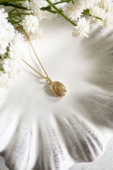 Wisteria London Tabitha Mini Gold Oval Locket Wisteria London